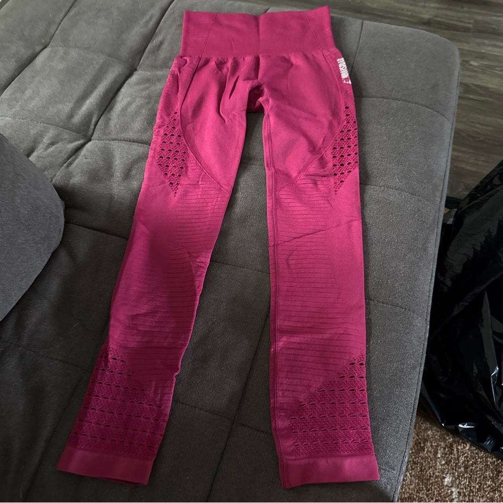 Gymshark Pink Leggings with Textured Detailing xs/s